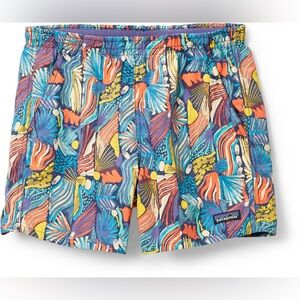 Patagonia Baggies Purple Blue Patterned Shorts Size Medium